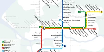 Роттердам карте метро 